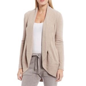 NWT BAREFOOT DREAMS CozyChic Lite Circle Cardi Women’s XL Taupe Sweater Lounge